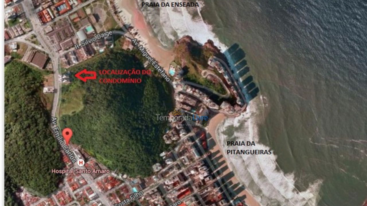 Apartamento para aluguel de temporada em Guarujá (Enseada)