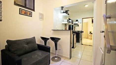 Renovated apartment with air conditioning and free amenities.