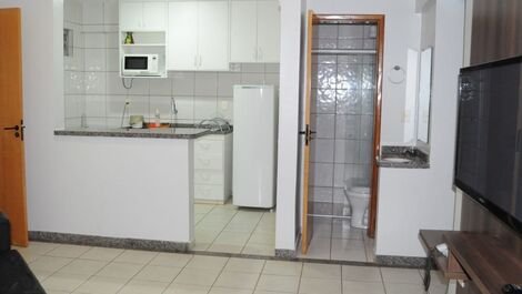 Apto 2 quartos 1 suíte com cozinha completa em Rio Quente p/ Temporada