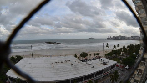 Vista da praia da sacada