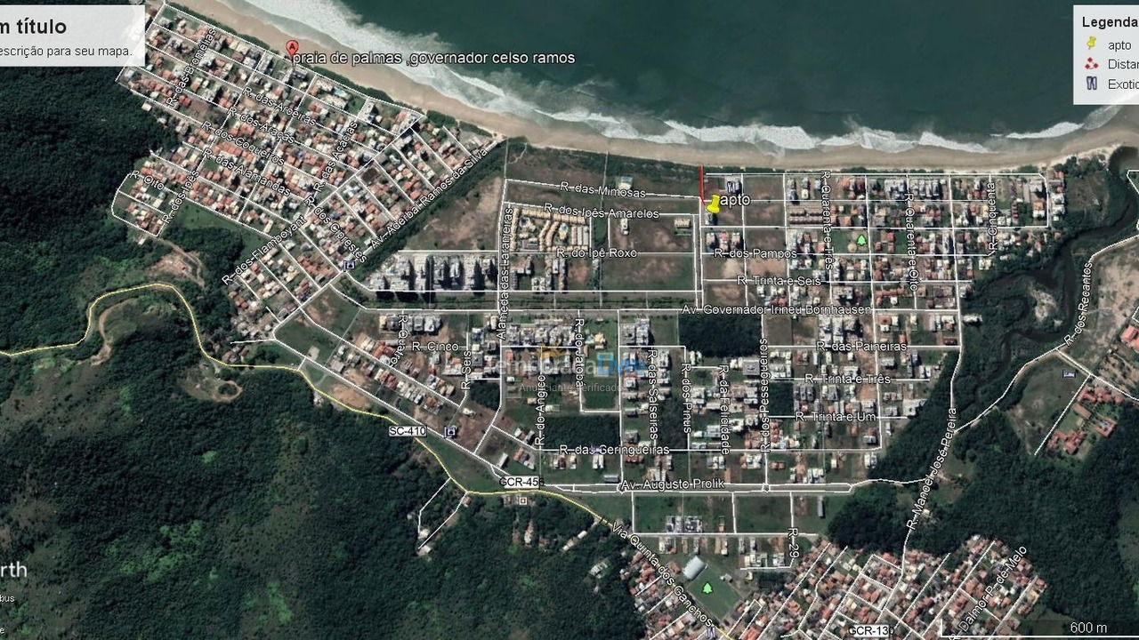 Apartamento para alquiler de vacaciones em Governador Celso Ramos (Praia de Palmas)