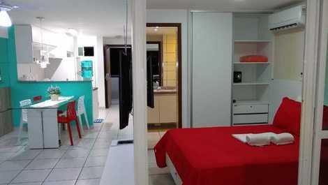 Apartamento mobiliado 2 quartos 2 banheiros a uma quadra da Beira-Mar