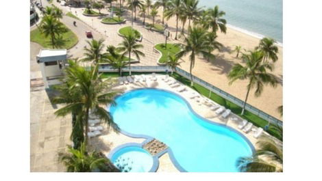 Apto frente mar, 6 ou 8 pessoas, 3 dorm, piscina e churrasqueira