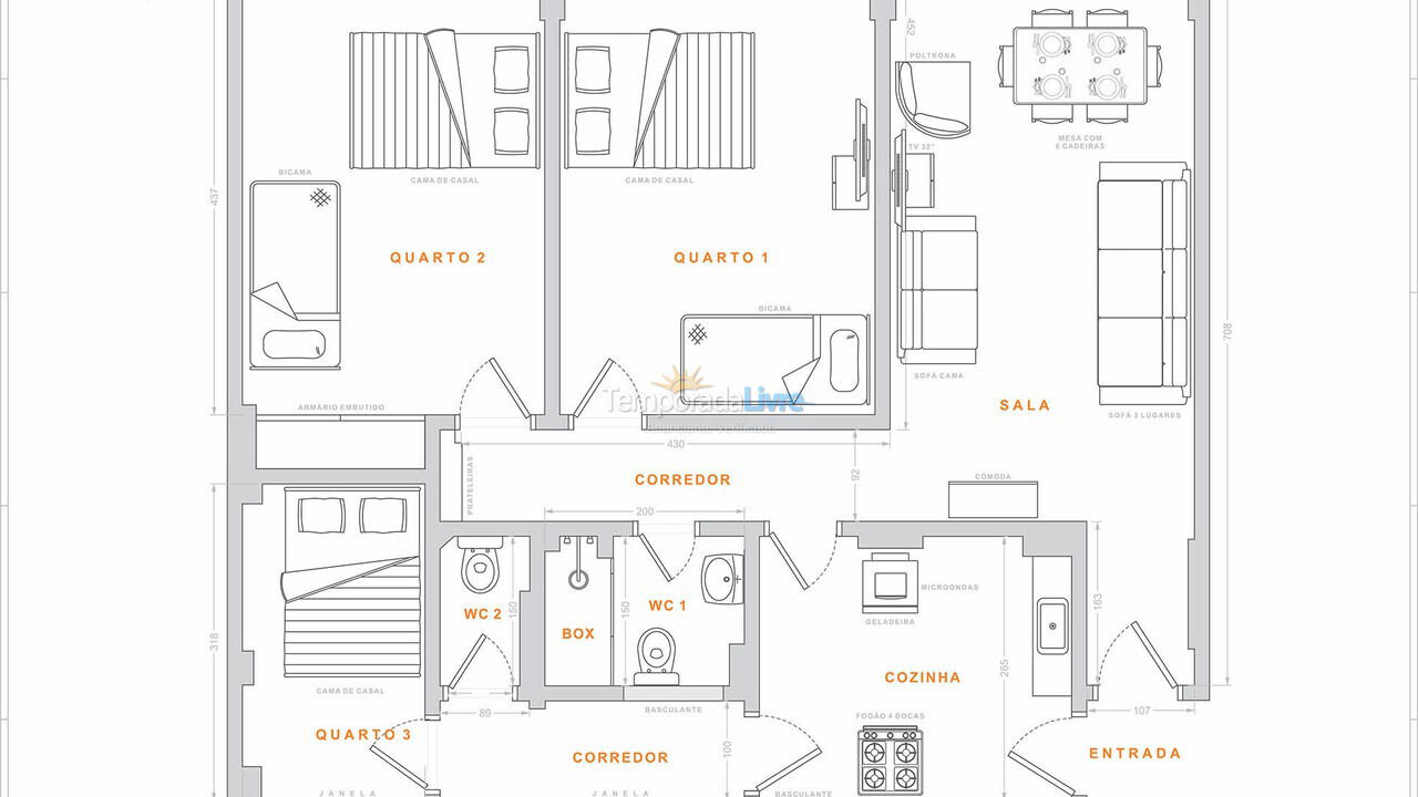 Apartamento para aluguel de temporada em Petrópolis (Centro)