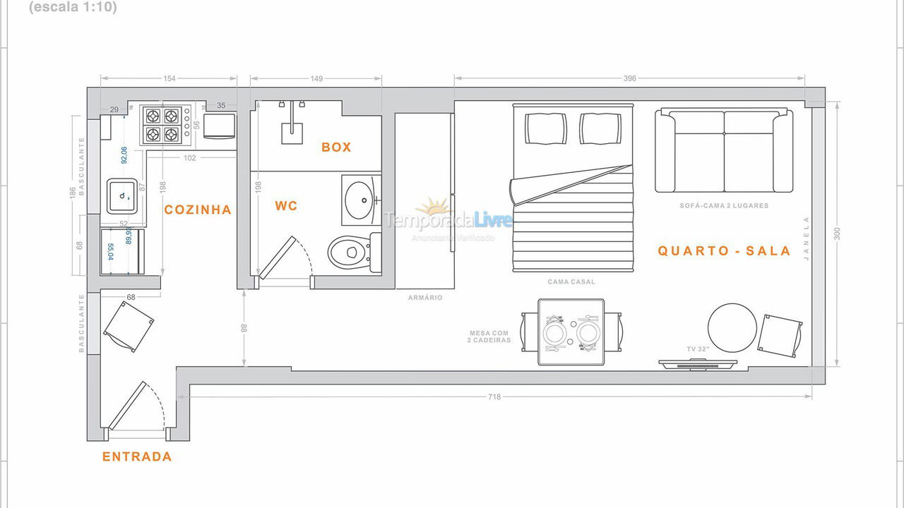 Apartment for vacation rental in Petrópolis (Centro)