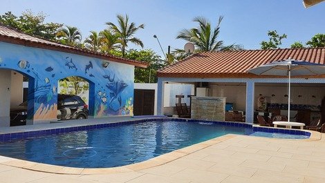 Bonita casa en alquiler en Guarujá 16 p