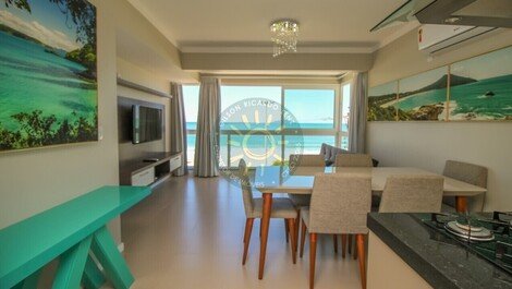 Apartamento 2 dormitórios de frente para a Praia de 4 ilhas-EXCLUSIVO