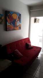 Apto 2 Dorm, 5 minutos a pé do mar, 2 ar nos quartos,churr, 8 Pessoas