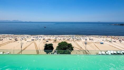 Incrivel cobertura triplex de 6 quartos frente mar em Copacabana