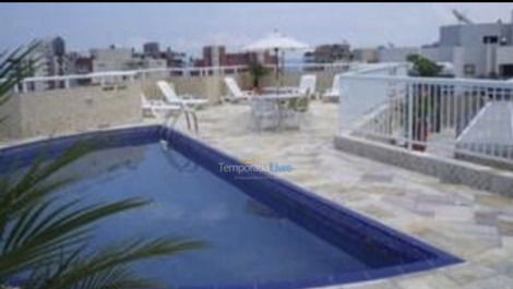 Lindo Flat a 100m do mar, com ar condicionado e lazer completo