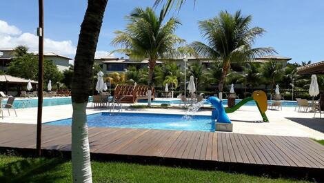 Playa y piscina de Guarajuba, casa club Genipabu