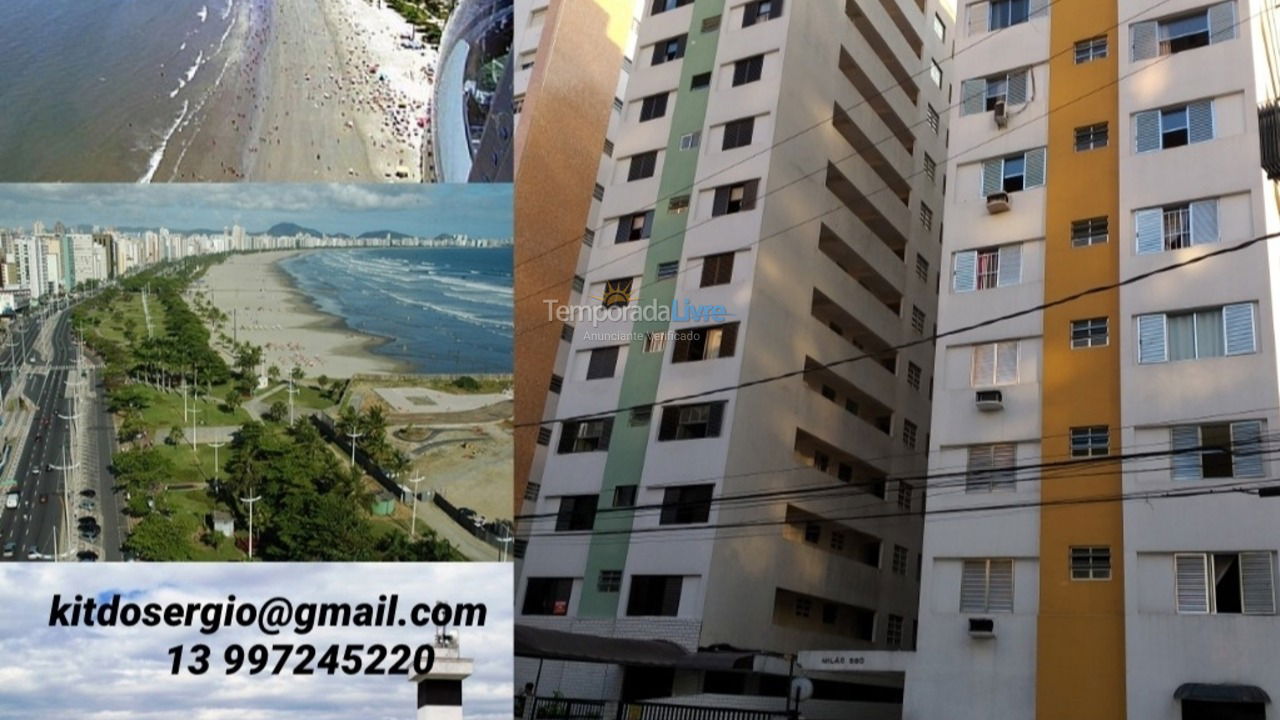 Apartamento para aluguel de temporada em Santos (Ponta da Praia)