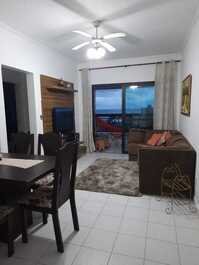 Sea view apartment, half a block from the beach in Mongaguá/SP