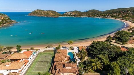 Buz039 - Casa à beira-mar com piscina e quadra de tênis