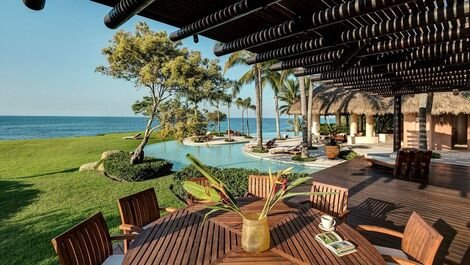 Ptm001 - Luxuosa villa beira-mar com 9 suítes em Punta Mita