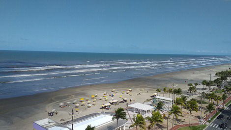 Apto pé na areia, com linda vista para o mar, cidade Ocian P G