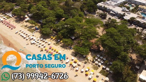 Casa 5 quartos, 25 pessoas, 350m da praia de Mundaí.