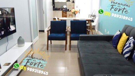 Apartamento 2 Qts de frente para o mar com vista - Praia do Forte