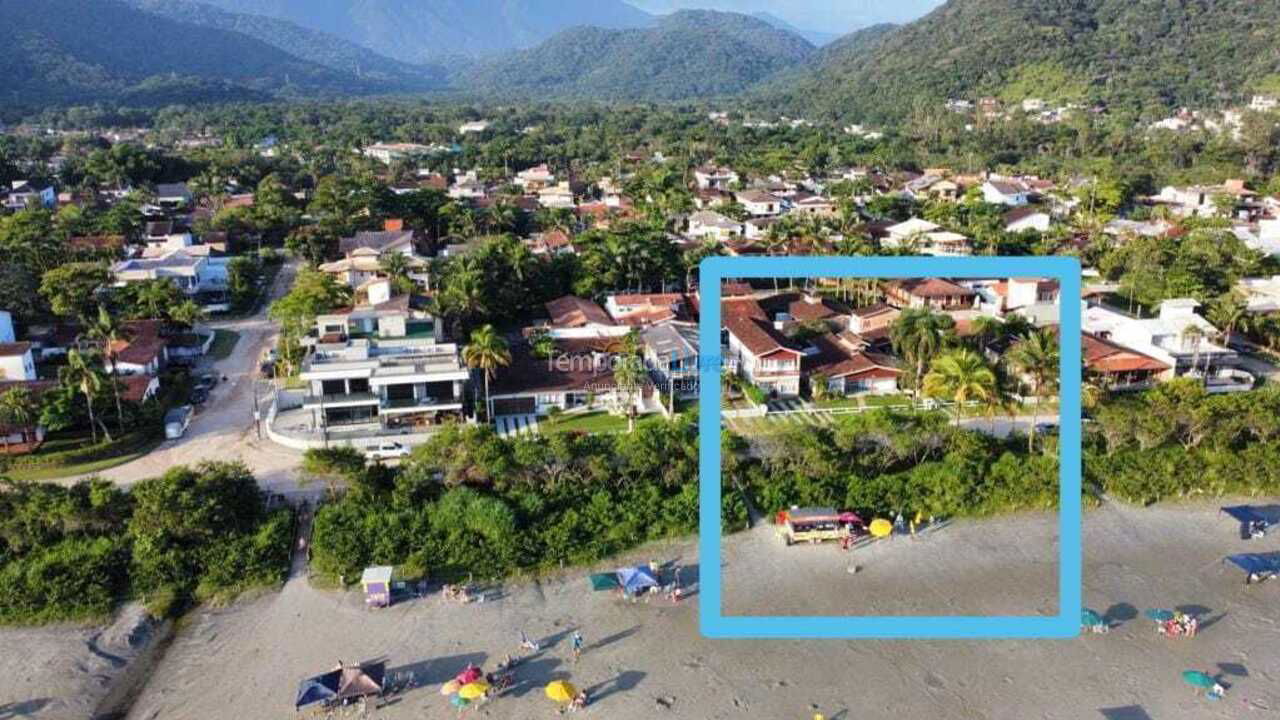 Casa Para Alugar Em Ubatuba Para Temporada Lagoinha Casarao Praiano Frente Mar Pe Na