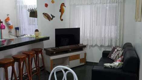 Sala com bancada da cozinha