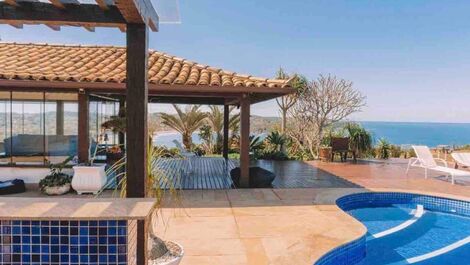 LUXOBRASIL #BZ54 Honu House Vista 360° 05 Suítes Alto de Geribá...