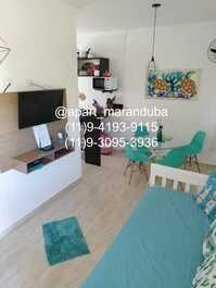 Hermoso apartamento en Ubatuba, playa Maranduba con 2 dormitorios