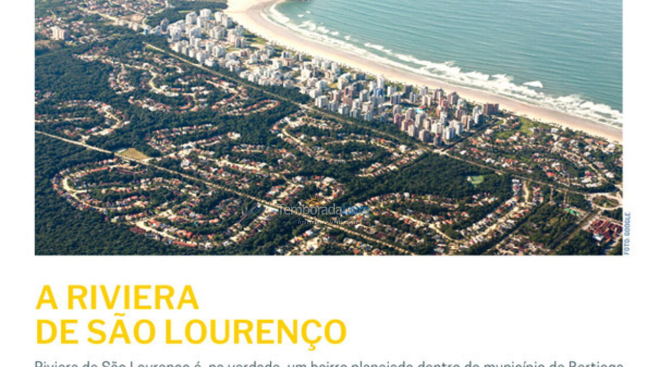 Apartamento para aluguel de temporada em Bertioga (Riviera de São Lourenço)