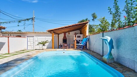 Casa Carvalho cerca de la playa de Jabaquara con aire y piscina