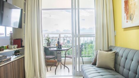 Estudio en Vila Madalena, aire acondicionado! Amarillo