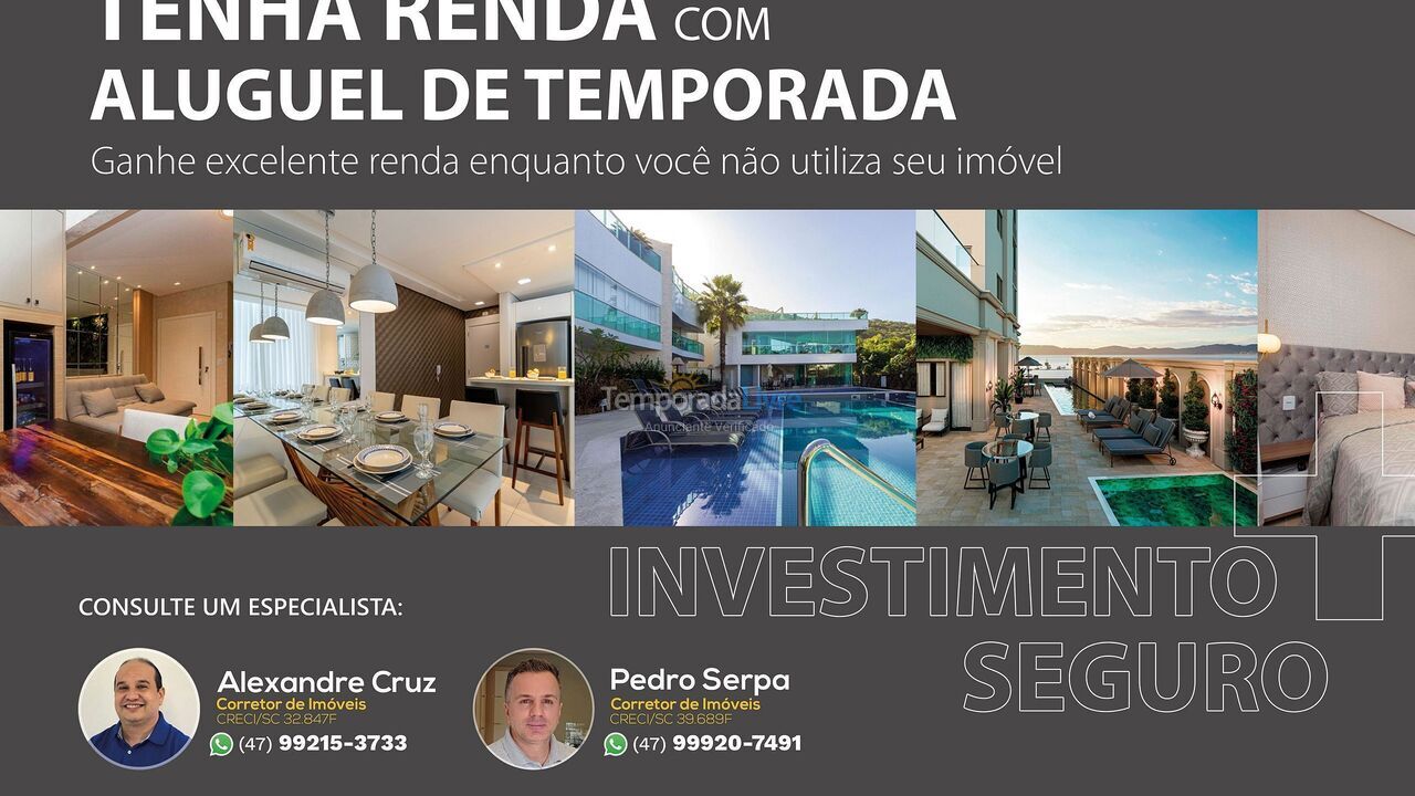Apartamento para aluguel de temporada em Bombinhas (Praia de Bombas)
