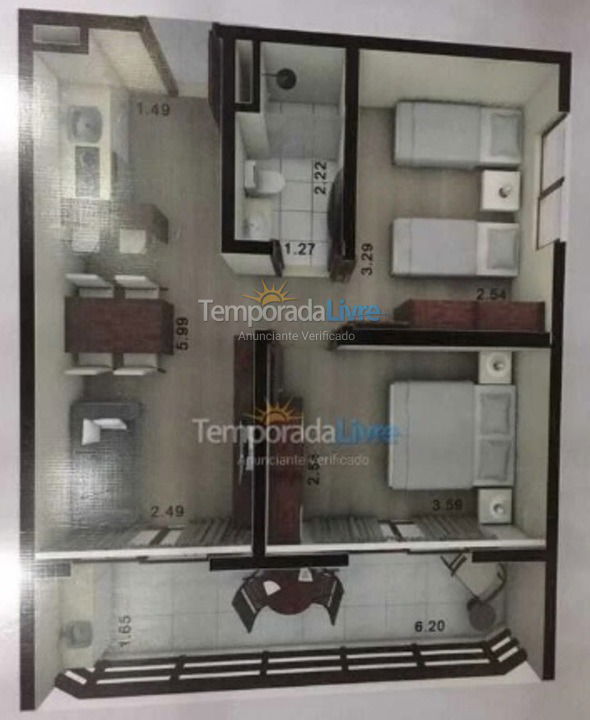 Apartamento para alquiler de vacaciones em Barretos (Aeroporto)