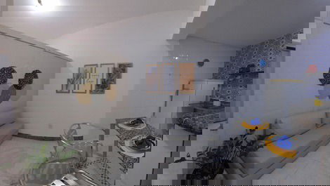 Sala com sofá cama
