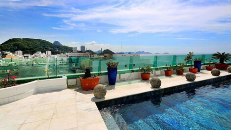 Rio047 - Penthouse de lujo de 5 suites frente al mar en Copacabana