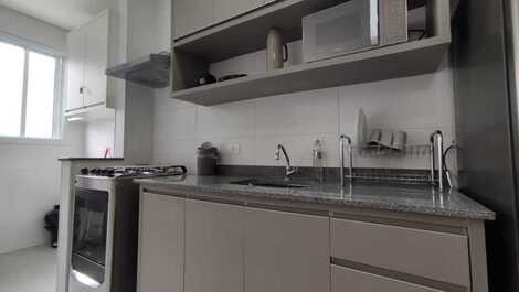 Apartments in Ubatuba with pool and barbecue.