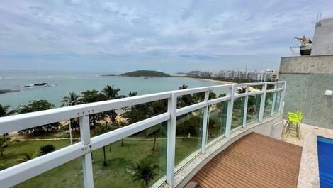 Ático dúplex con piscina frente al mar Enseada Azul Guarapari