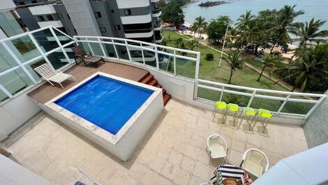 Ático dúplex con piscina frente al mar Enseada Azul Guarapari