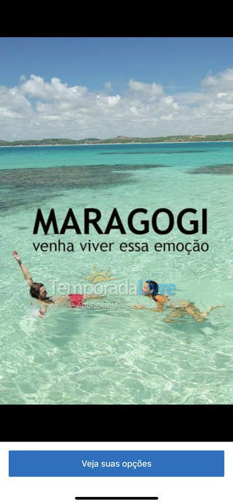 Apartamento para alquiler de vacaciones em Maragogi (Praia de Peroba)