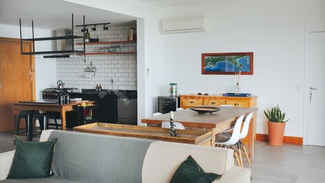 Apartamento en la arena con vistas panorámicas a la playa de São Lourenço