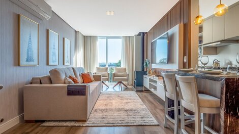 San Telmo 404 - Apartamento nuevo en el corazón de Gramado, con cochera