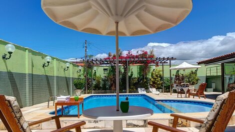 Casa das Andorinhas con piscina en la playa de Iguape a 50 m del mar