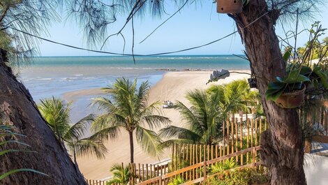 Carpediem - Casa con Increíble Vista en la Playa de Porto Mirim