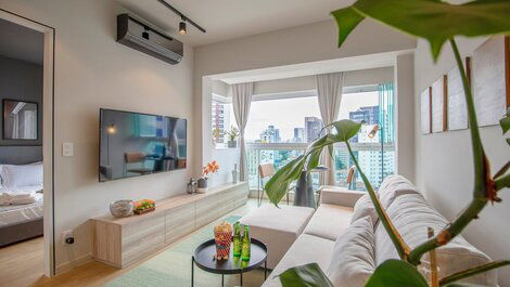 Modern Apartment in Pinheiros, pool, air conditioning