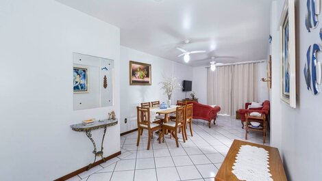 301M - Excelente apartamento 2 quartos com Vista ao Mar, para até 5...