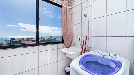 301M - Excelente apartamento 2 quartos com Vista ao Mar, para até 5...