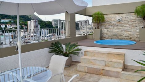 LUXOBRASIL #RJ513 Cobertura na Lagoa 02 Quartos Aluguel de Temporada