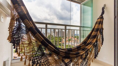 Estudio en Vila Madalena, vista increíble! Azul