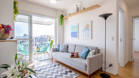 2 dormitorios en Vila Madalena, aire acondicionado, piscina, gimnasio!