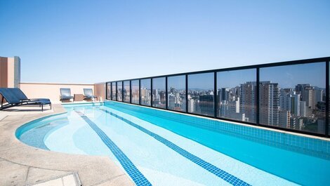 Duplex en Pinheiros, piscina, increible vista, AC