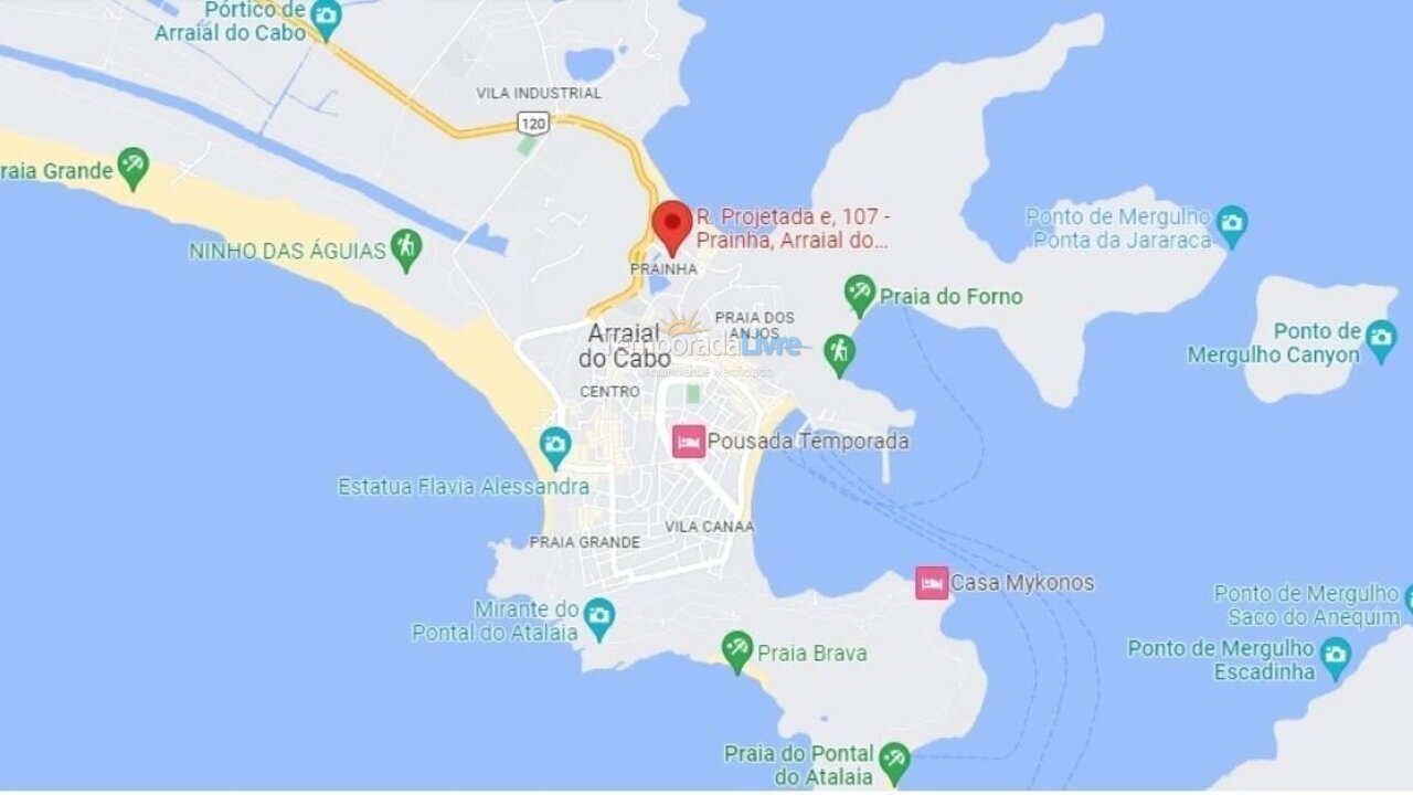 Apartamento para alquiler de vacaciones em Arraial do Cabo (Prainha)
