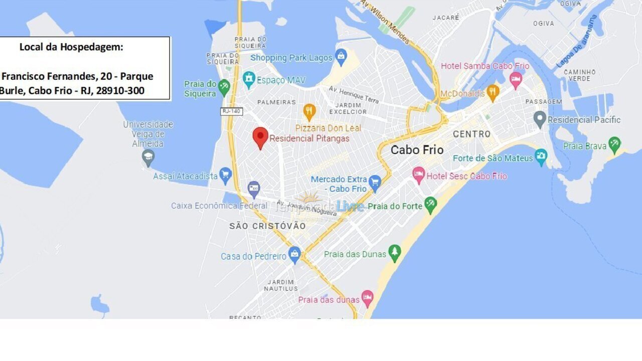 Apartamento para alquiler de vacaciones em Cabo Frio (Parque Burle)